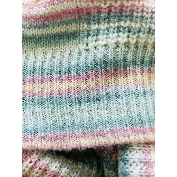 Pastel Striped Cable Knit Sweater - Picture 8 of 8